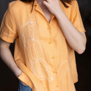 Koszula lniana „Kobiety”/ upcykling